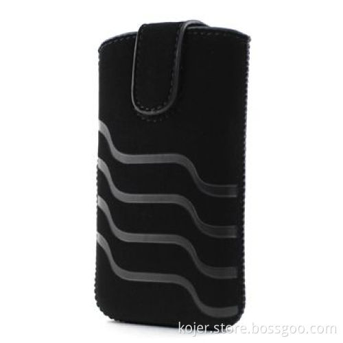 Mobile Phone Pouch for iPhone 4, with Retractable Pull-tab Combined, Hook-and-loop Closure